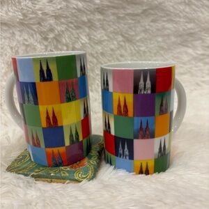 Pair of Cologne Köln Cathedral Made in Germany Coffee Tea
Mugs Cups